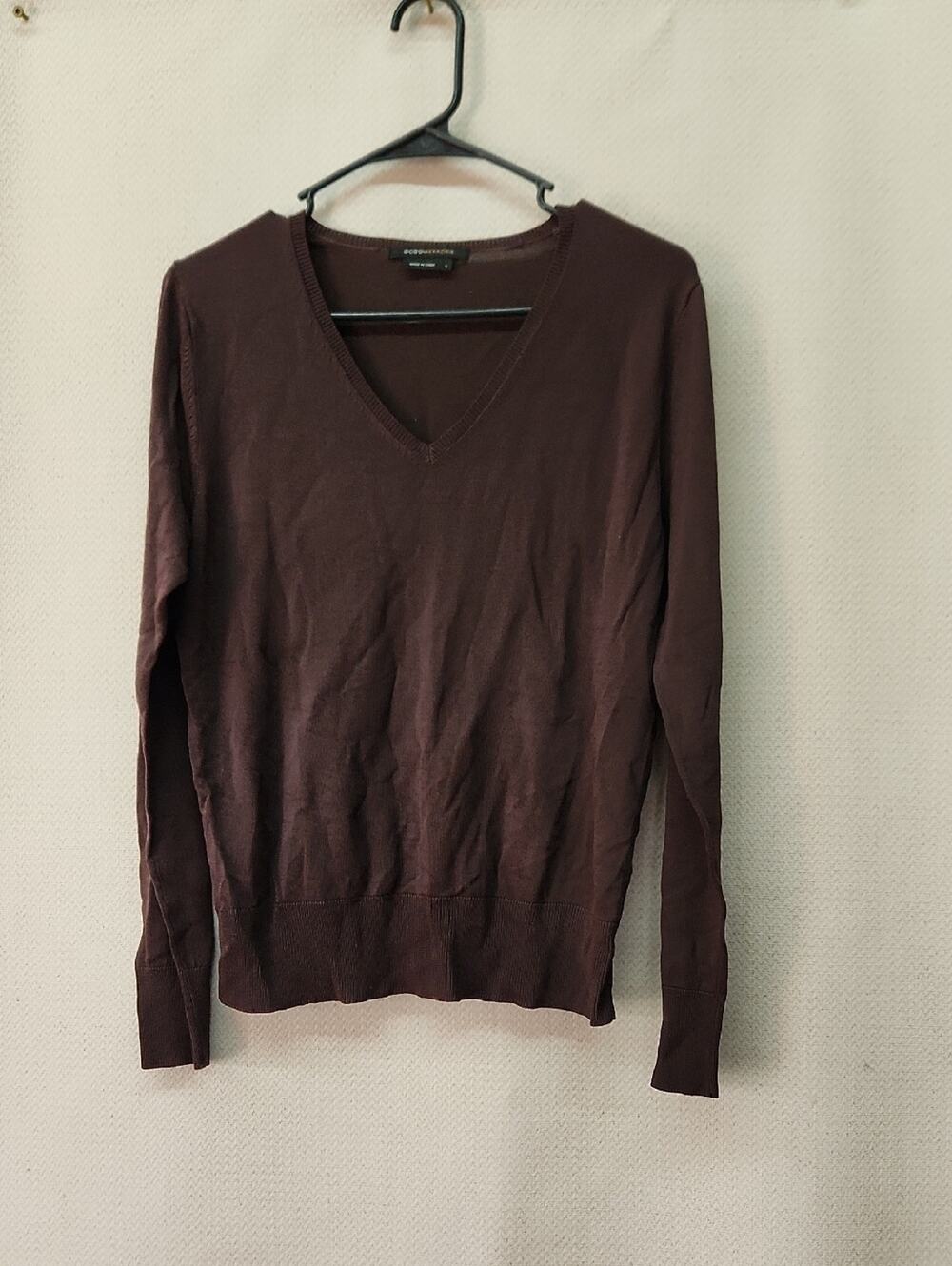 BCBGMaxAzria Women's V-Neck Sweater - Plum